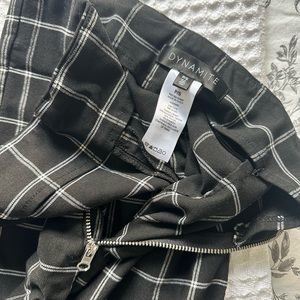 Dynamite plaid dress pants W zipper